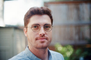 Portrait of Dylan Snyder, shot on Kodak UltraMax 400 film with the Nikon F, 50mm 1.4.