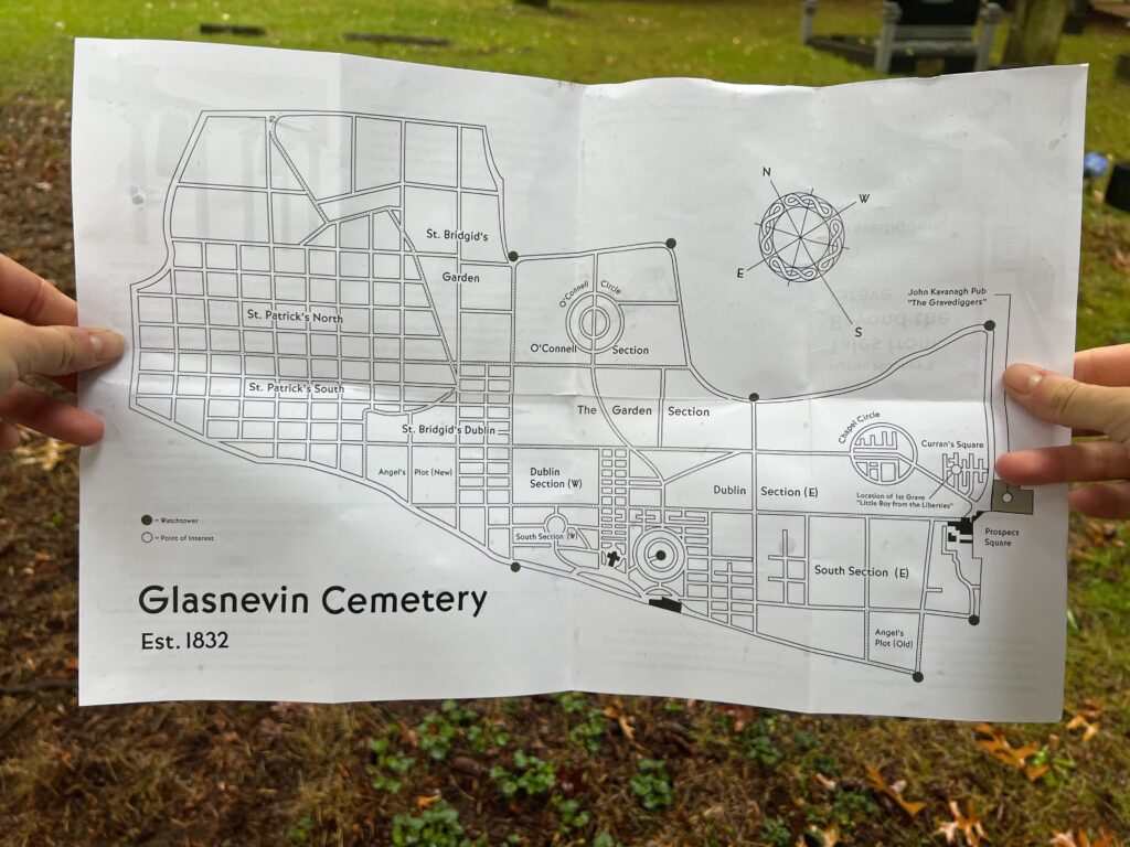 Map of Glasnevin Cemetery