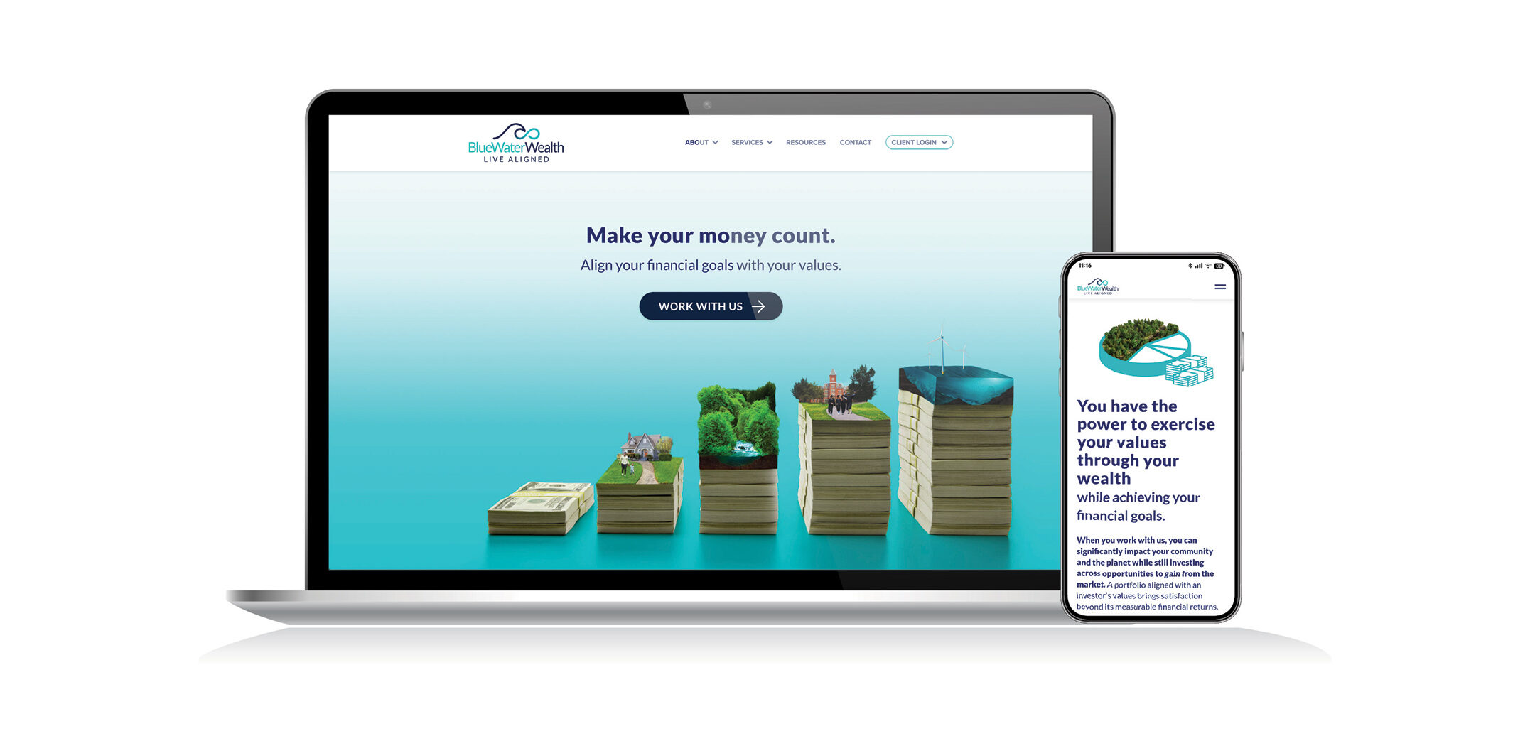 blue water wealth website